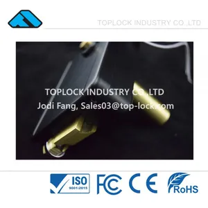 Electric Rim Door Lock Electronic Lock With Brass Roll Black Spray thumbnail-4