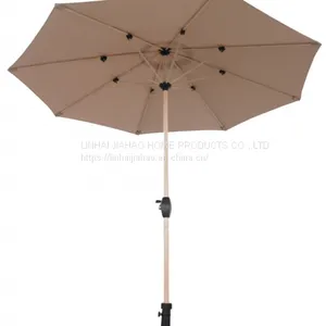270-8 Alu Market Umbrella With Wooden Coated thumbnail-2