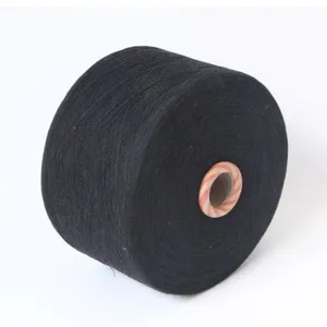 Hot Sale Ne20s/1 Black China Yarn Spun Mill Dyed Recycle Cotton Yarn for Socks thumbnail-3