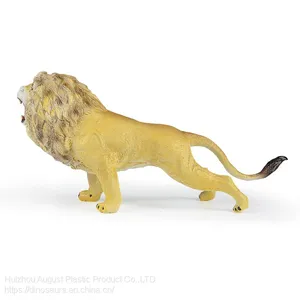 Hand Painting ODM OEM Soft Vinyl Original Design Lion Wild Animal Model Toys Filled With PP Cotton Gift for Kids thumbnail-3