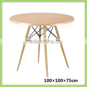 New Design Round Solid Wood Dining Table thumbnail-1