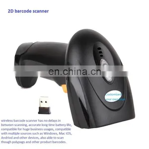 Rugged Inventory 2.4G Wireless Barcode Scanner Handle Hardware High Scanning Speed 2D Bar Code Reader qr Code Scanner for Sale thumbnail-1