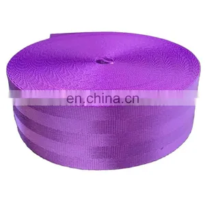 OEM Supplier 47mm Purple High Tenacity Polyester/nylon Webbing Strap Tape for Airplane Car Seat Belt thumbnail-1