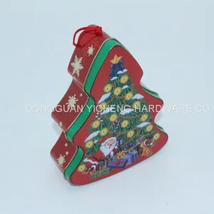 Christmas Tree Tin Box Chocolate Candy Gift Packaging Tin Box thumbnail-1