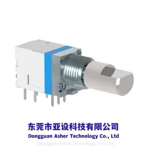8mm Metal Shaft Horizontal Type Rotary Potentiometer Knob With Rotary Switch Integrated Push Switch , 10KΩ，adjustable Resistance VR thumbnail-1