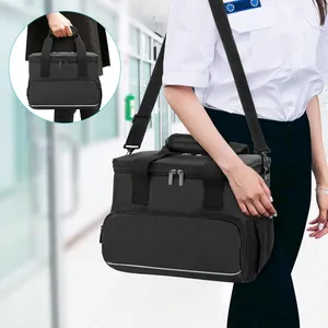 The Insulated Medical Bag With Adjustable Dividers, Medical Supplies Water-Proof Case for Travel, Camping,Home,Black thumbnail-5