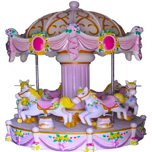 Children's Train Playground Horse Vintage Equipment Carousel Ride For Kids thumbnail-1
