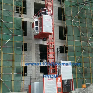 4000kg Load SC200 Two Cages Building Hoist With Interated Vfd Control 0-36m Speed thumbnail-1