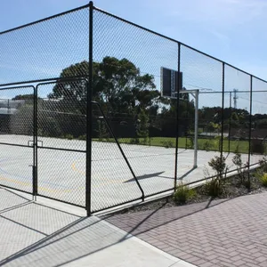 Decorative Temporary Chain Link Fence for Basketball Courts - Used & Reusable thumbnail-1