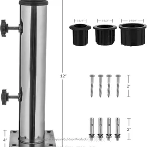 Outdoor Umbrella Accessories Factory - Sunshade Umbrella Stand Base, Outdoor Umbrella Tube-type Base, Ground-embedded Stand thumbnail-4