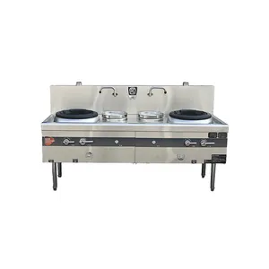 Economic Premix Cast Iron Series Natural Gas Double Wok & Double Warm Stove thumbnail-3