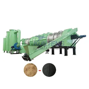 Electric Charcoal Kiln Carbonization Furnace Biochar Pyrolysis Plant Sawdust Charcoal Making Machine EPC thumbnail-1