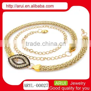 China Guangzhou Fashion Design Waist Chains Dubai Gold Belly Chain thumbnail-1
