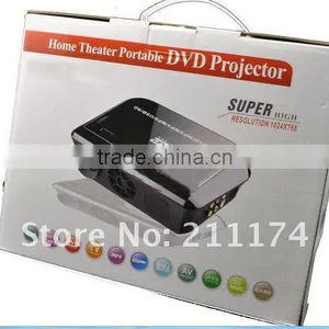 Cheap DVD Projectors XGA1024*768 With Function of MP3 MP4 MP5 TV Tuner USB SD AV thumbnail-1
