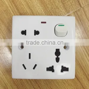 Bangladesh Type Bangladesh Market Hot Sell 8 Pin Wall Socket With Led Light Supplier's Choice thumbnail-1