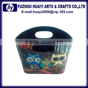 Wholesale Fancy Craft Foldable Leather Storage Basket Various Kind of Basket thumbnail-2