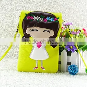 Wholesale pu Lovely Cartoon Girl Mini Shoulder Bags Mobile Phone Waterproof Cell Bag thumbnail-5