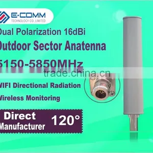 5.8Ghz Outdoor 16dBi Directional Sector Dual Polarization Panel MIMO Antenna for Wireless WIFI Transmission and Receiving thumbnail-1