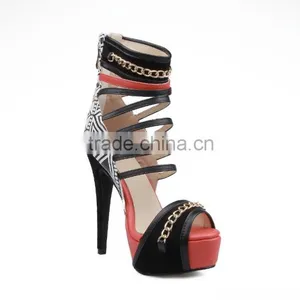 2016 New Summer Sandals Fashion Open Toe High Platform High Heel Women Shoes Fancy Sandals Lady thumbnail-3
