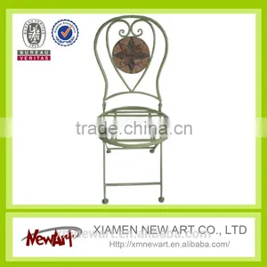Mosaic Outdoor Furniture Metal Folding Chair thumbnail-4