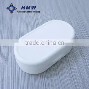 White Plastic Compact Contact Lens Case With Dual Box and Mirror for Eyewear thumbnail-2
