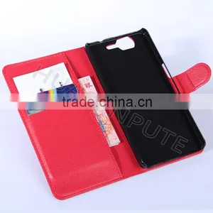 Luxury Lichee Kunstleder Flip Leather Phone Cover for Wiko Highway thumbnail-3