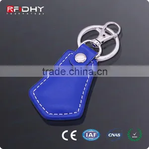 Stylish TK4100 Leather RFID Key Tag for Ticket thumbnail-1