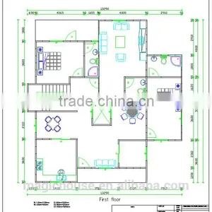 Waterproof Flat Roof Light Steel Villa/luxury Villa House Prefabricated Design/certificated Light Steel Villa thumbnail-3