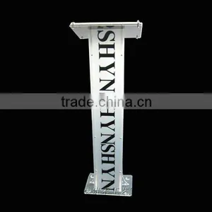 White Color With Big Words Logo Acrylic Floor Display Rack of Tabletop Display thumbnail-2