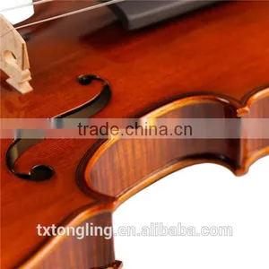 Master Handmade Nature Flamed Maple Violin Advanced Asoustic Matt Violin Ebony Fitted With Case TL004-3 thumbnail-5