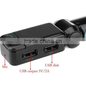 Hot Sale Wireless LCD Bluetooth 12V MP3 Player Dual USB Charger Handsfree FM Transmitter Car Kit thumbnail-4