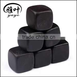 20mm Wholesale Ice Cube Whisky Stones Black Basalt Whisky Stones Bar Accessories Ice Cube Whisky Stones thumbnail-1