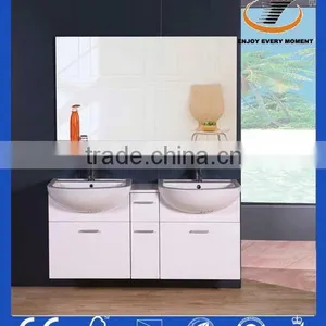 High Glossy PVC Modern Double Sink Bathroom Furniture thumbnail-1