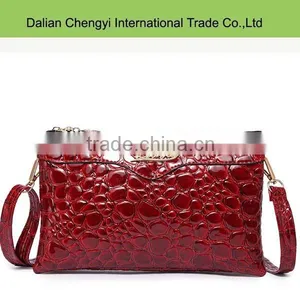 Fashionable Ladies Crocodile Skin pu Evening Bagwith Two Straps thumbnail-1