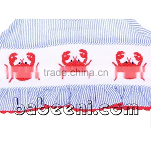 Summer Crab Handmade Smocked Bikini for Baby Girl thumbnail-2