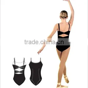 Womens Bow Back Ballet Camisole Dance Leotards BL819 thumbnail-1