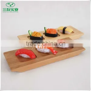 Natural Bamboo Sushi Tray Two Colors thumbnail-1