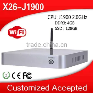 Hot on Sale X26-J1900 Celeron Quad Core 8G RAM 32G SSD PC Games Barebone Mini PC C1037u With 17*17 Motherboard thumbnail-1