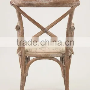 Dining Room Furniture Type Dust Paint Cross Back Dining Chair/Antique WoodenArmchair(CH-528-OAK) thumbnail-4