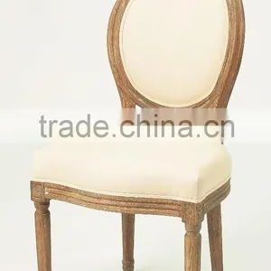 Hand Carved French Style Fabric Cover Dining Chair/wood Design Louis Chairs(CH-211-1-Oak) thumbnail-1
