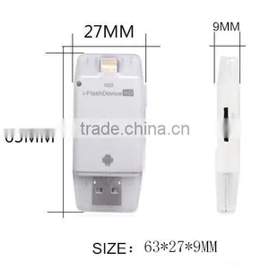 I-Flash Drive OTG for Iphone/ipad/ipo/andoir With TF SD Reader USB Flash Drive Logo Custom thumbnail-3