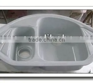 Unique Stone Kitchen Sinks Double Bowl/culture Marble Countre Top Kitchen Sink thumbnail-1