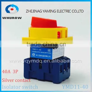 Isolator Switch YMD11-40A Load Break Switch Universal Power Cut off Switch On-off 40A 3P Changeover Cam Switch 6 Sliver Contacts thumbnail-1