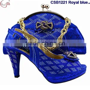 CSB1221 Chowleedee Fasion Latest Fashion Woman Italy Style High Heel Sandal Shoes With Matching Bag thumbnail-4