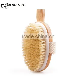 Natural Bristle Detachable Wooden Handle Bath Brush thumbnail-3