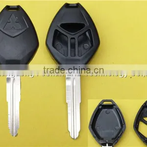 Replacement 3 Buttons With Logo Uncut Right Groove Blade Remote Blank Fob Key Case Shell For Mitsubishi Car Key thumbnail-1