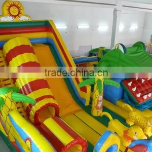 Hot Sale New Design Inflatable Crocodile Slide Combo Cartoon Toy Game for Kids thumbnail-1