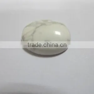 White Howlite 15*20mm Calibrated Oval Cabochon-loose Gemstone and Semi Precious Stone Cabochon Beads for Jewelry Components thumbnail-1