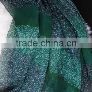 Floral and Dots Pattern Silk Scarf ,wholesale thumbnail-4