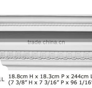 High Quality Good Price Beautiful New Modern Luxury Decorative pu Carved Cornice Mouldings thumbnail-1